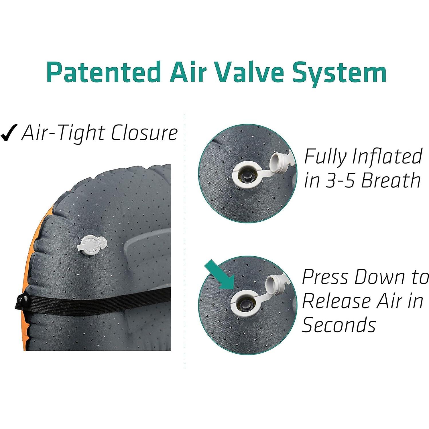 Almohada Inflable Camping TREKOLOGY ALUFT2 Verde - Compacta y Lavable