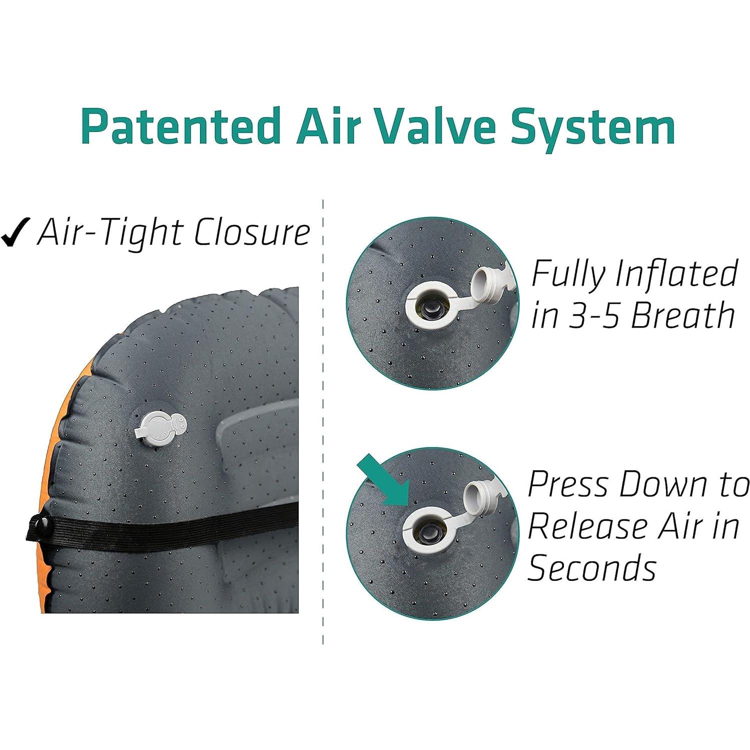 Almohada Inflable TREKOLOGY Aluft2.0 Negra para Acampar