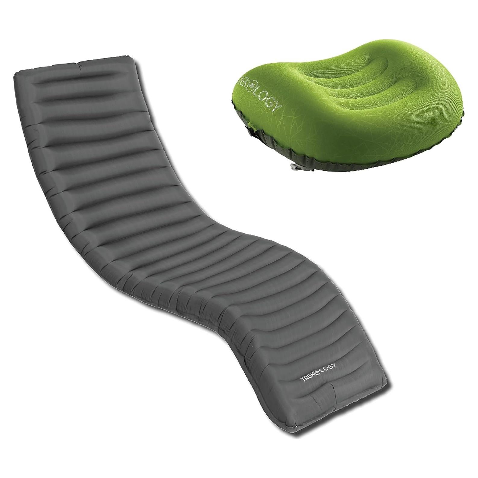 Almohada Inflable Trekology ALUFT 2.0 Verde + Almohadilla UL80