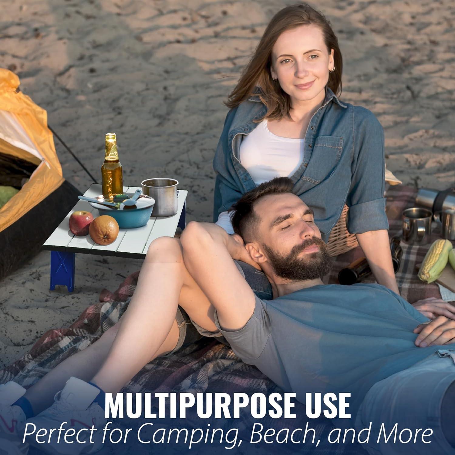 Mesa de Playa Plegable TREKOLOGY con Almohada Inflable