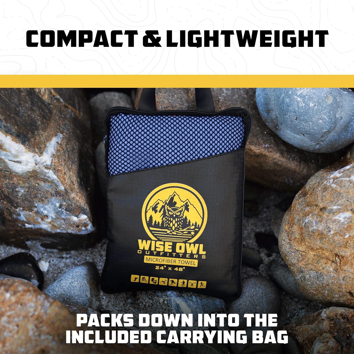 Toalla de Camping Microfibra Wise Owl 61x122 cm - Secado Rápido