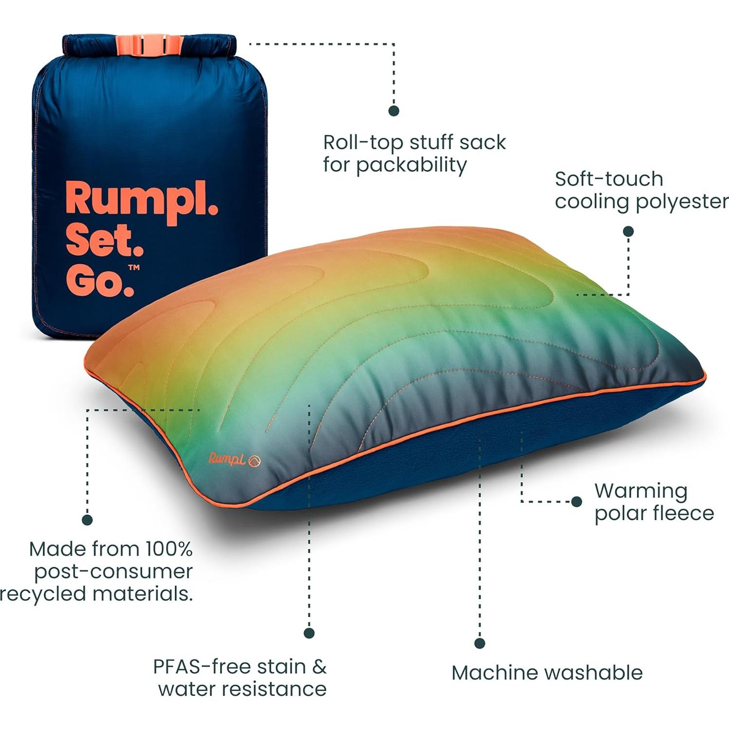 Almohada de Camping Rumpl Ajustable 56 x 38 cm Plegable