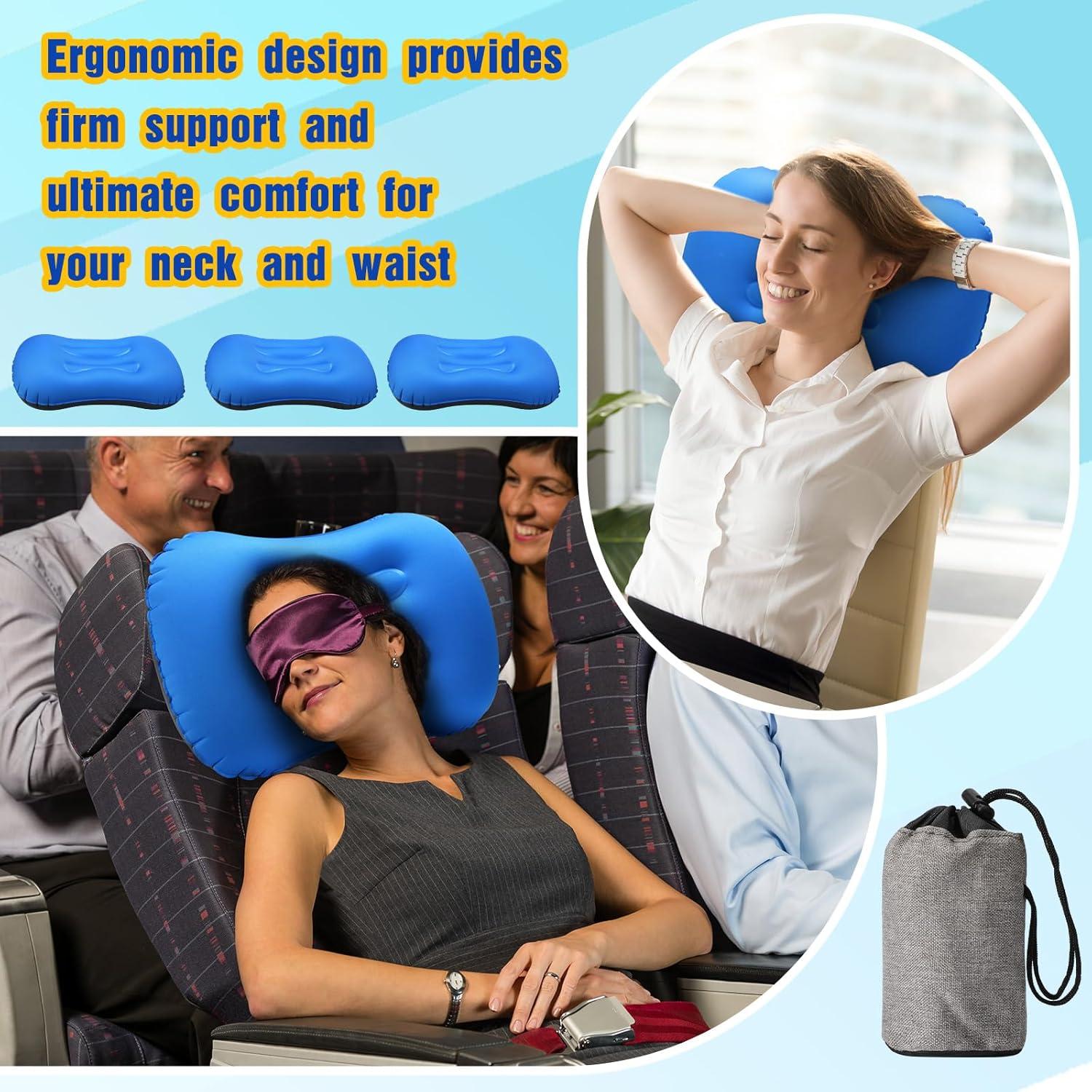 Almohadas Inflables de Camping Tatuo 3 Pcs Azul Oscuro