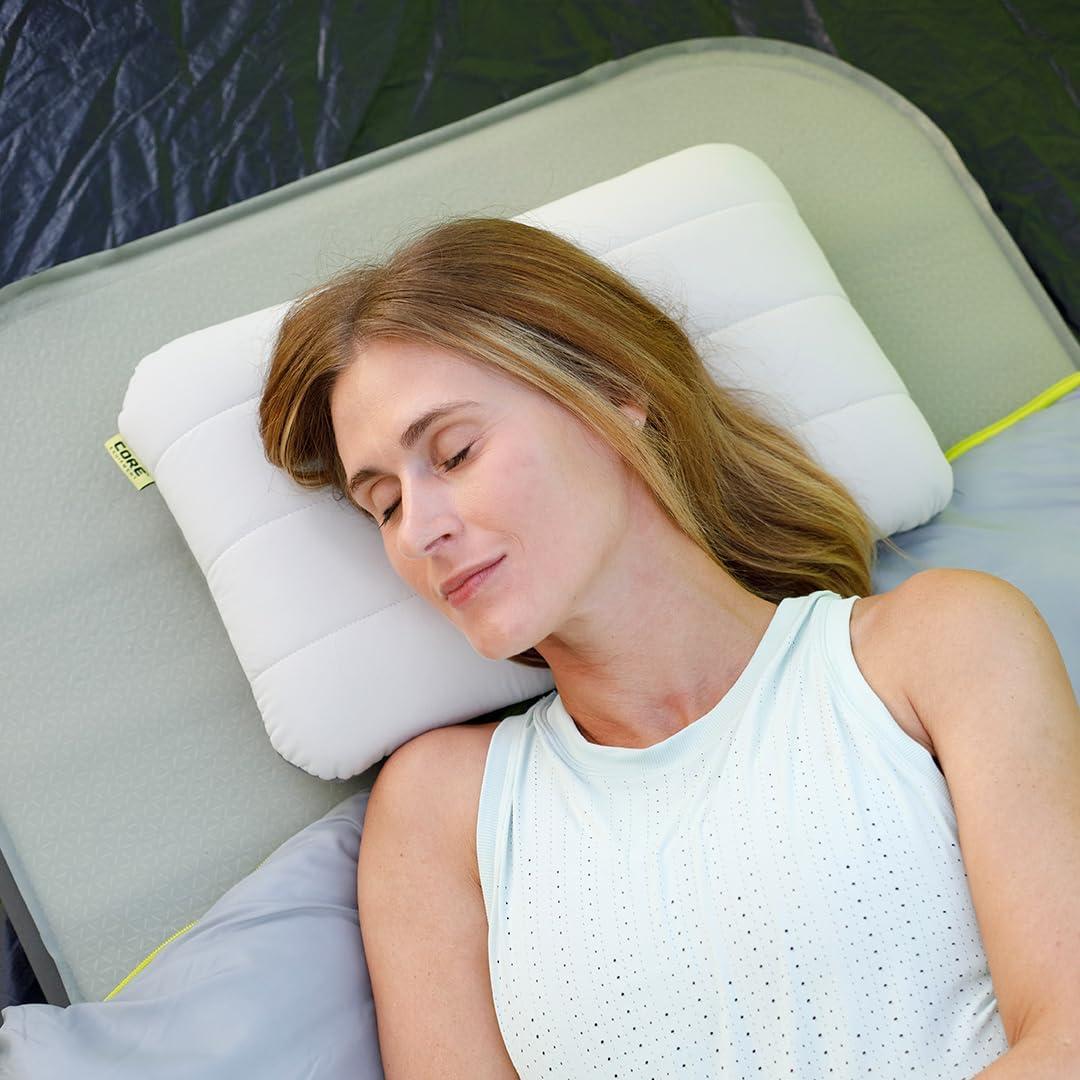 Almohada de Camping CORE Híbrida Inflable 10 cm Ajustable