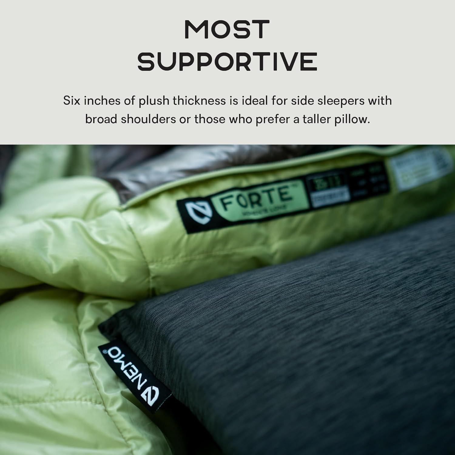 Almohada de Camping NEMO Fillo King - Perla Negra 15.24 cm