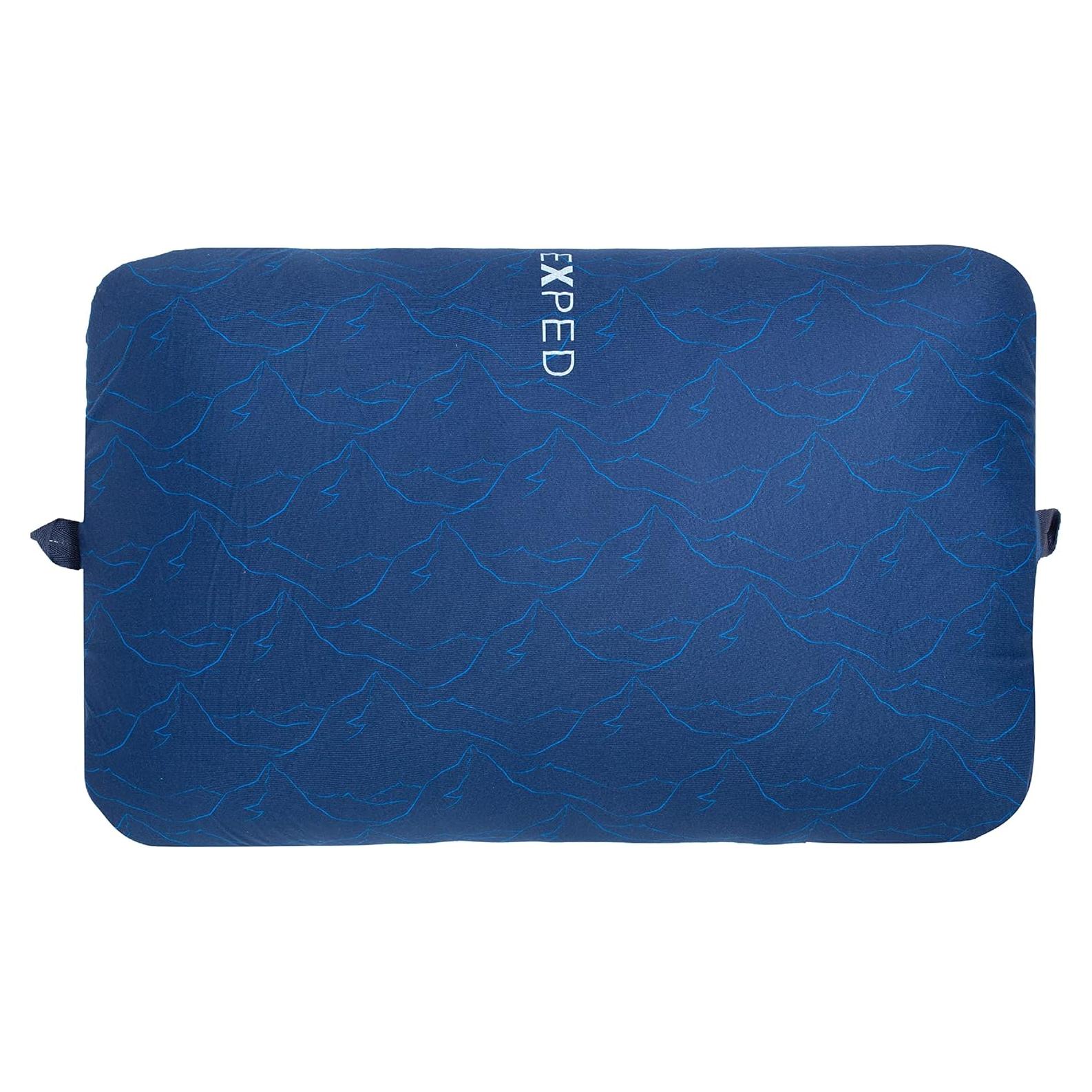 Trailhead Pillow - Large Plush Memory Foam Travel & Camping Pillow, Blue Mountain Print