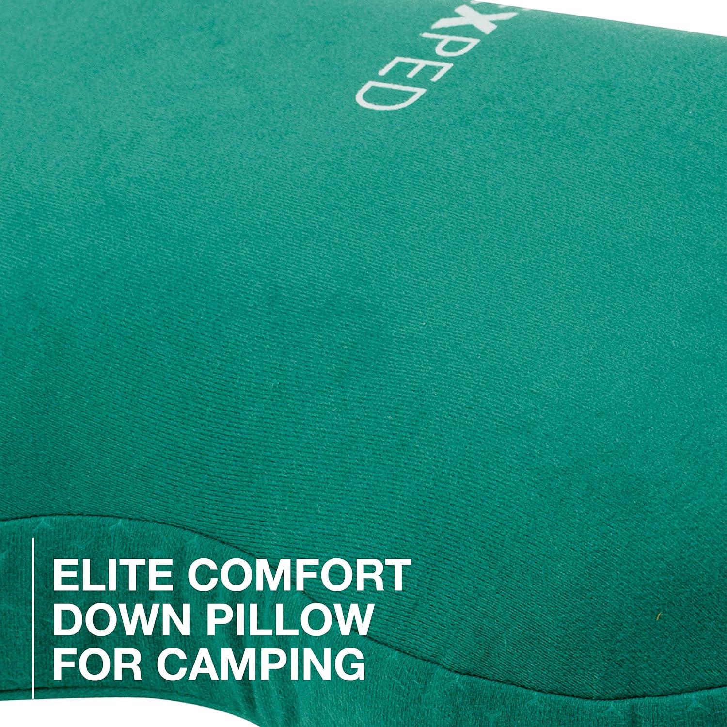 Almohada de Plumas Exped Grande Ciprés Lavable para Camping