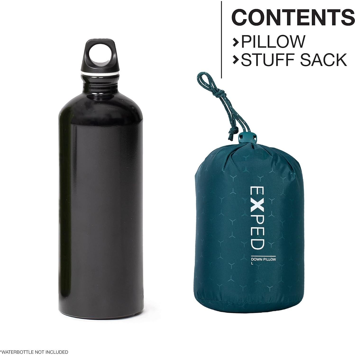 Almohada de Plumas Exped Grande Ciprés Lavable para Camping