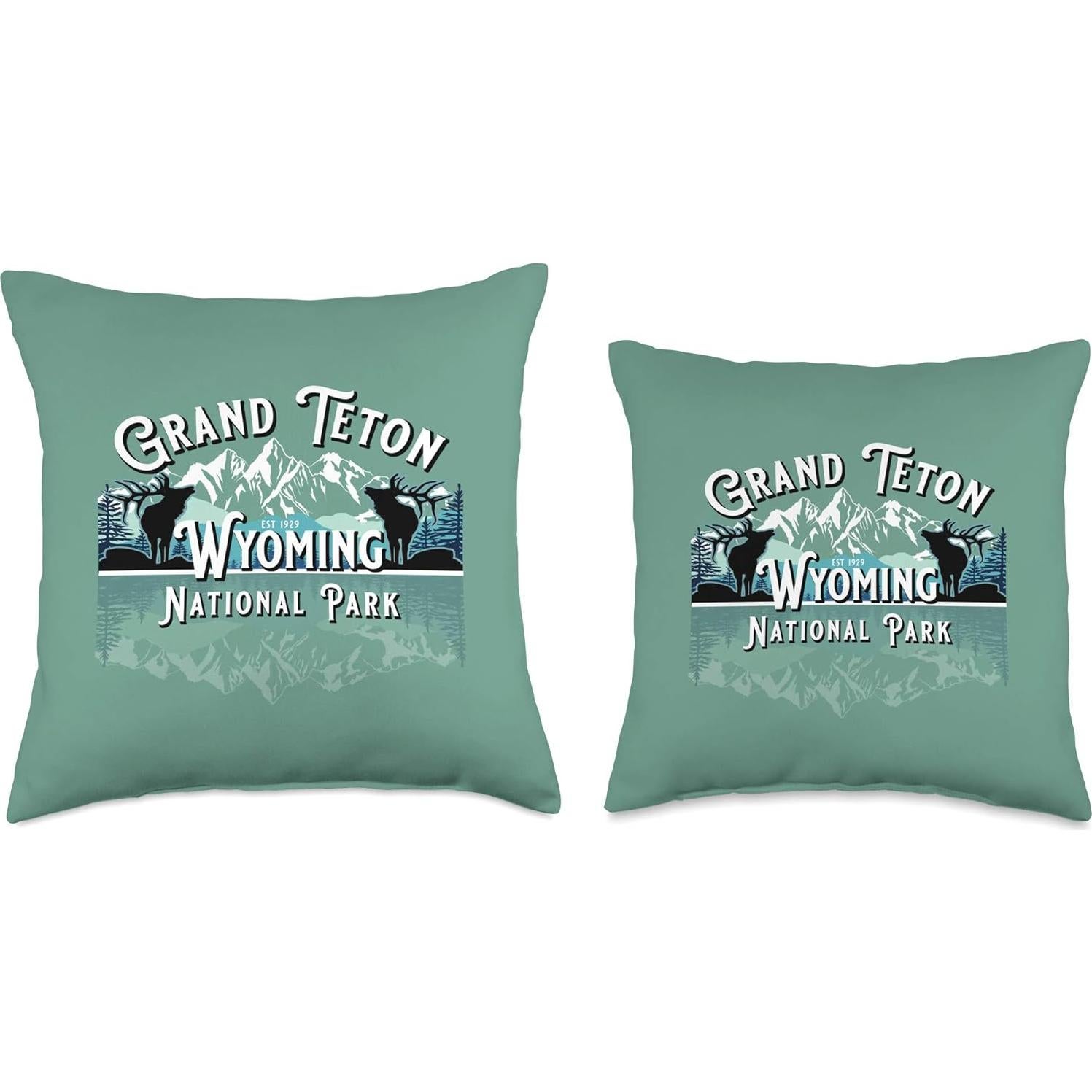 Almohada de Lanzamiento KAEDAM 45x45 cm Parque Nacional Grand Teton