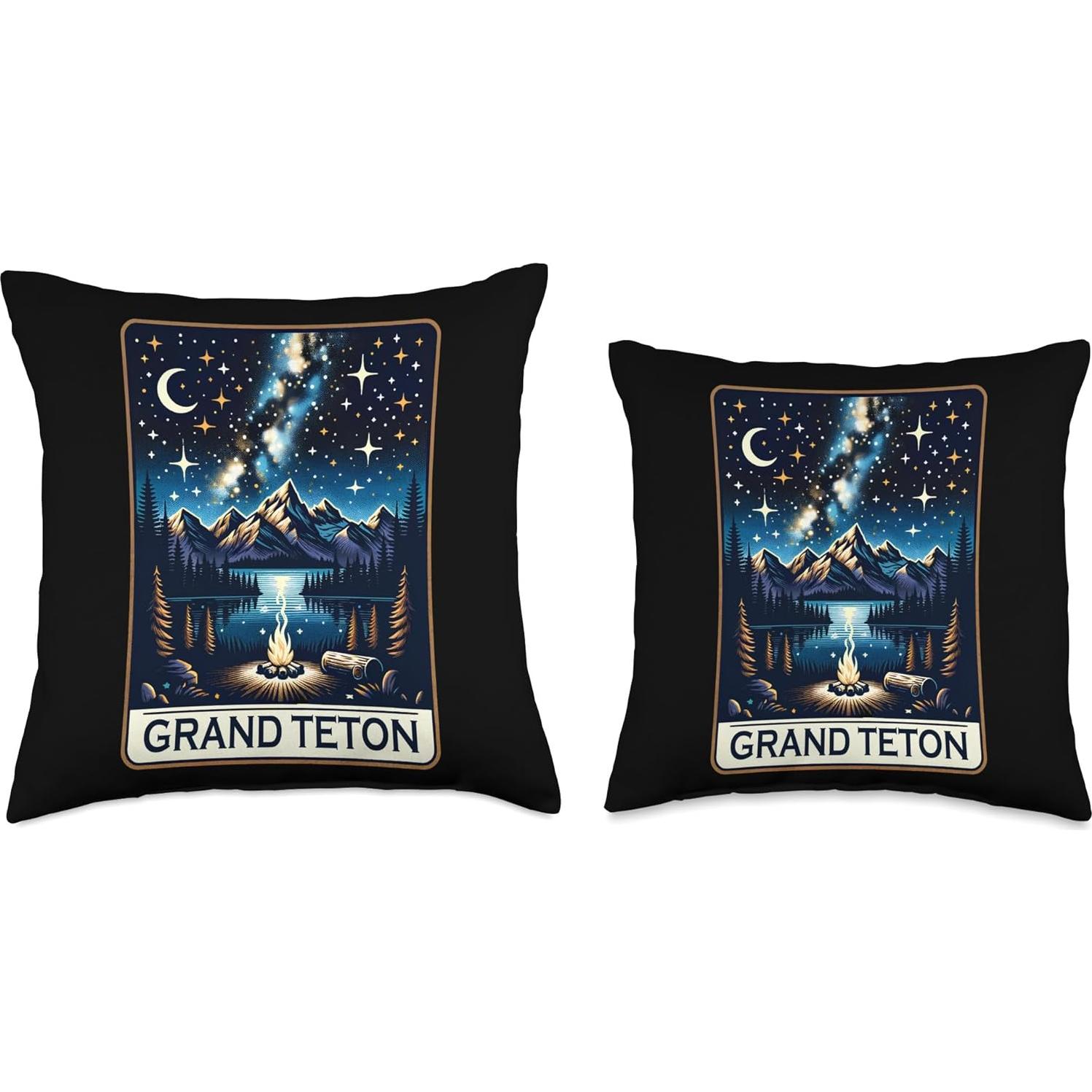 Cojín Decorativo Vintage 45x45 cm Parque Nacional Grand Teton