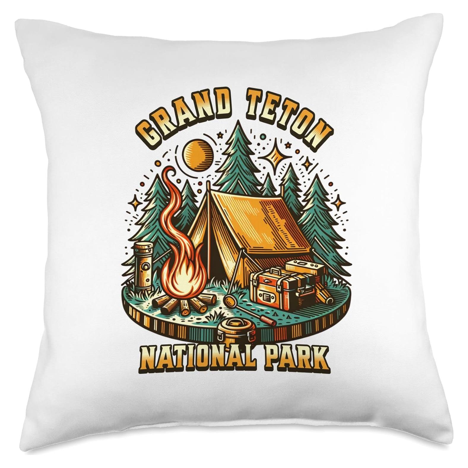 Cojín Cuadrado Retro Camping Outfitters 45x45 cm Multicolor