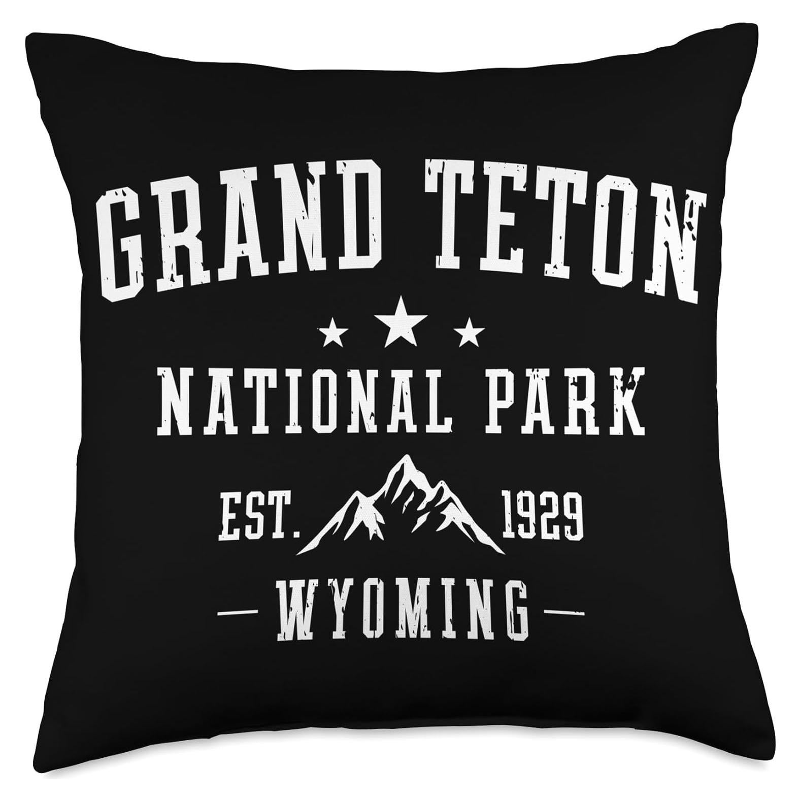 Cojín Vintage Grand Teton National Park 45x45 cm 100% Poliester