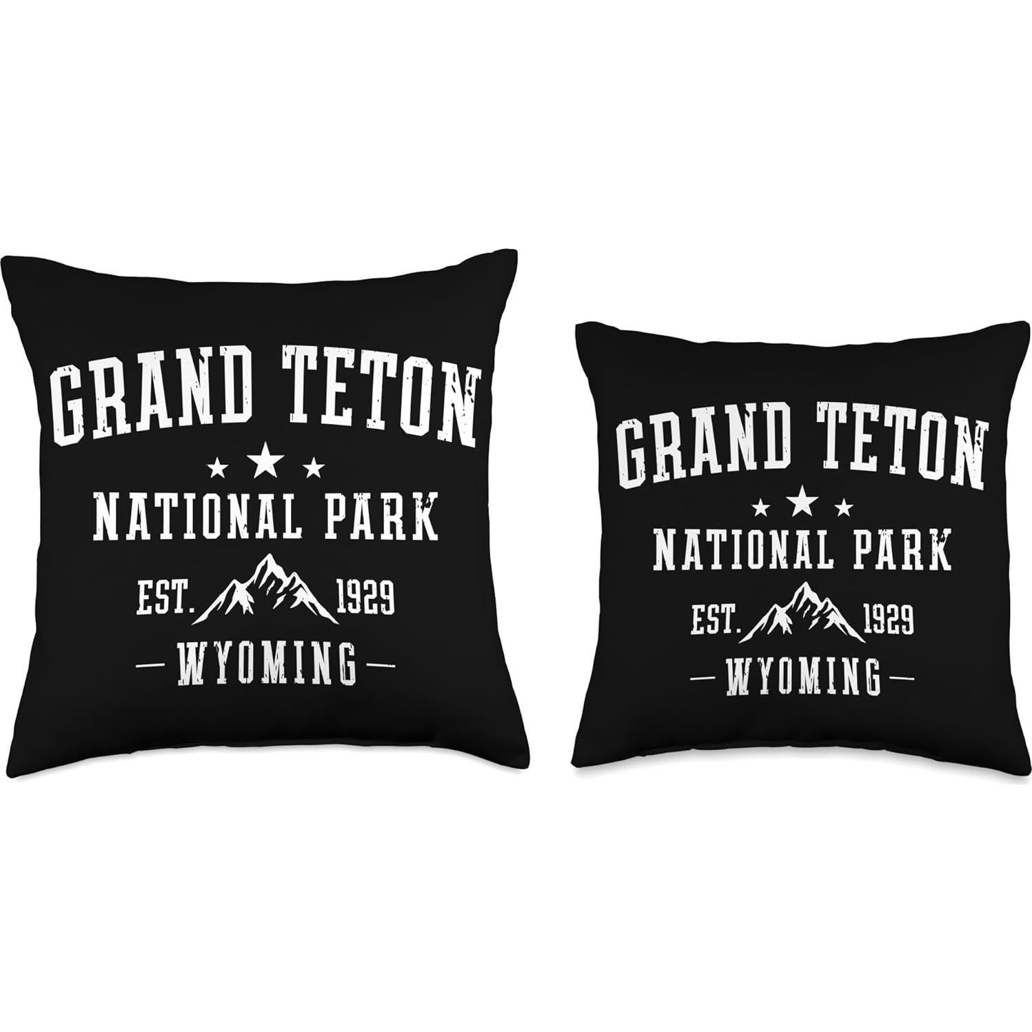 Cojín Vintage Grand Teton National Park 45x45 cm 100% Poliester