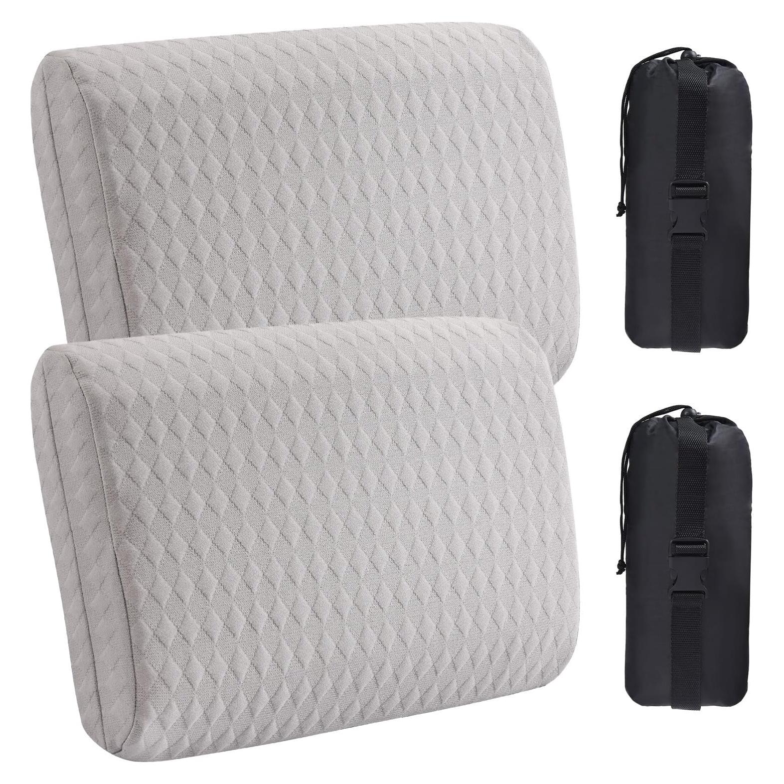 Almohada de Camping ENITYA 2 Pack Espuma con Memoria Gris