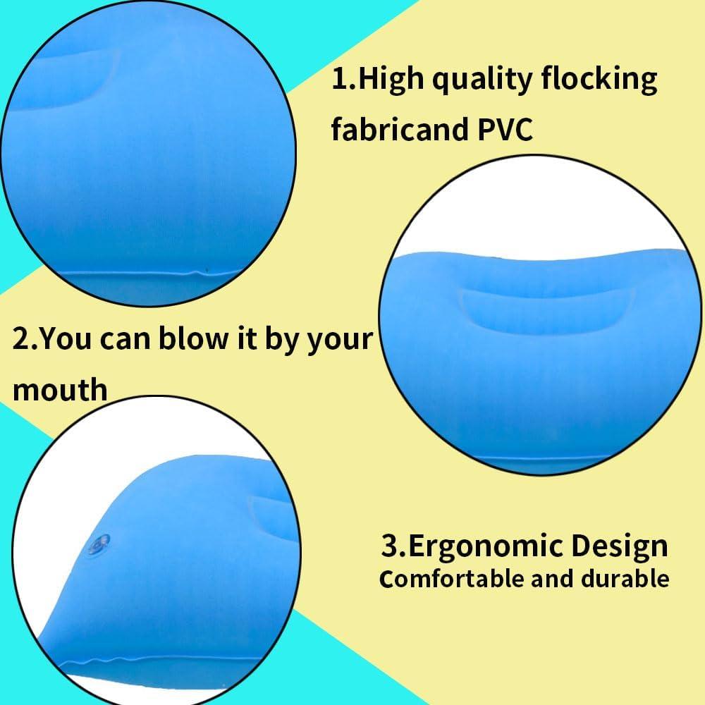 Paquete de 3 Almohadas Inflables MXJZW para Camping 34.5x22 cm