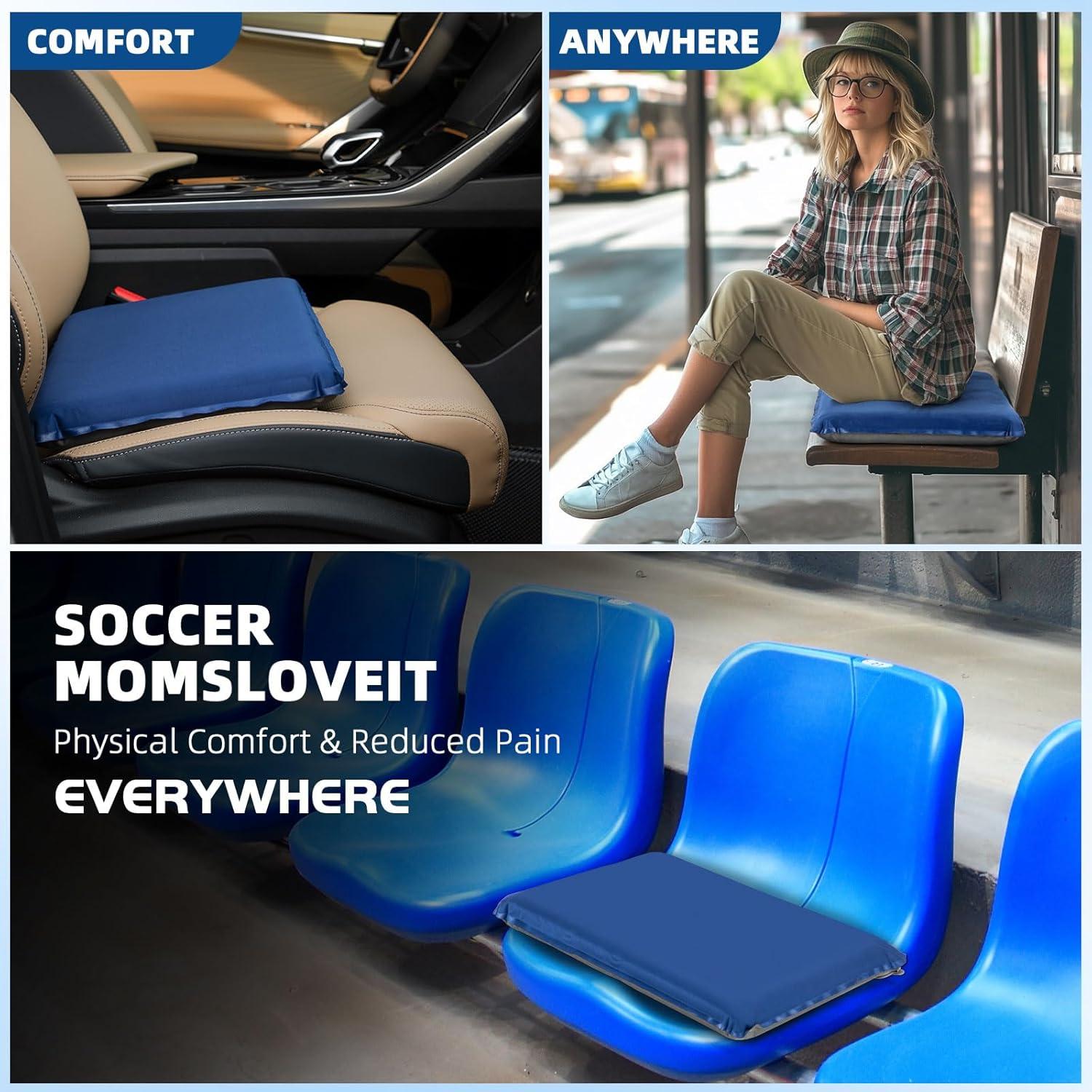 Cojín Inflable Autoinflable TEKIK Azul 43.9x31.5 cm Impermeable