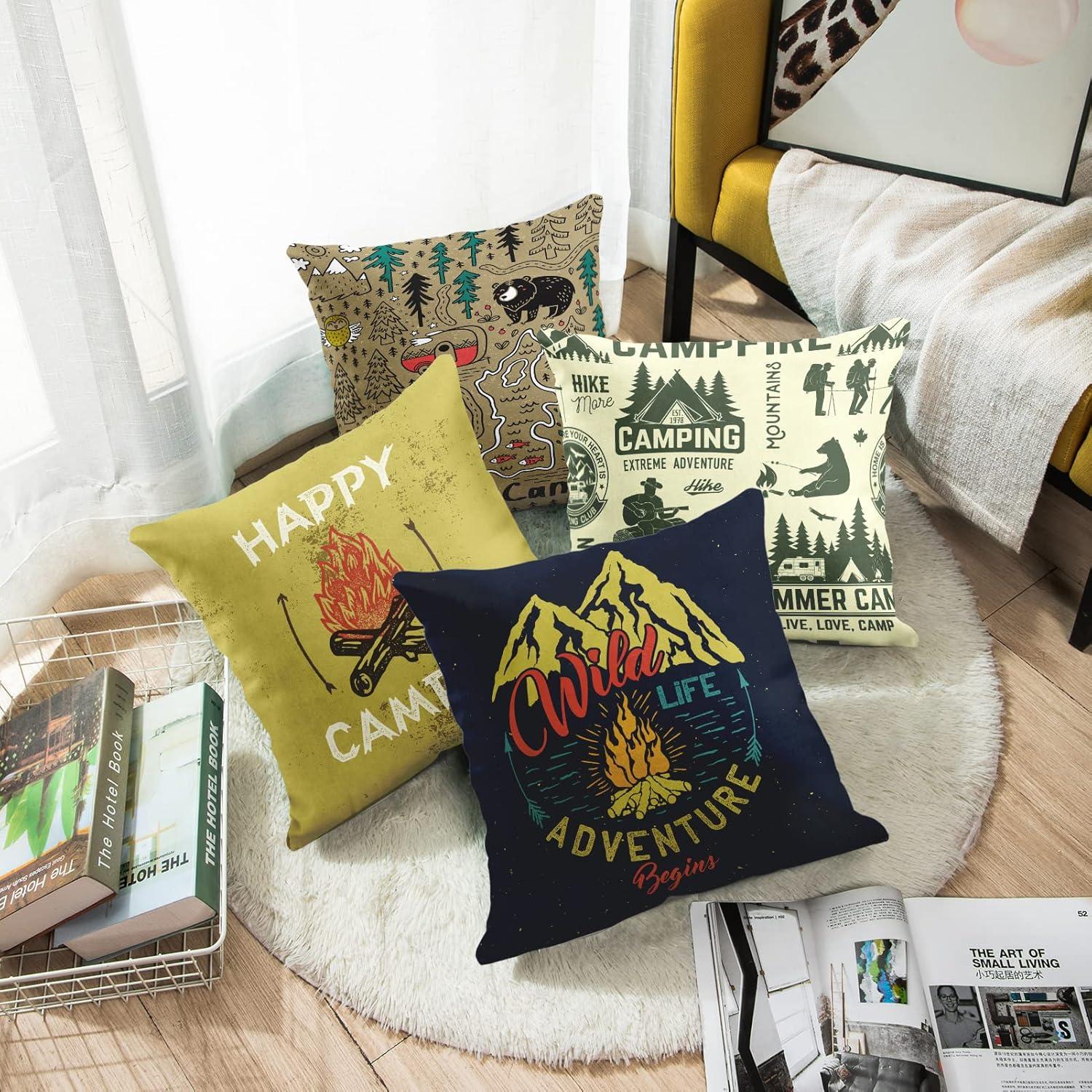 Conjunto de 4 Fundas de Cojín Emvency Vintage 40x40 cm