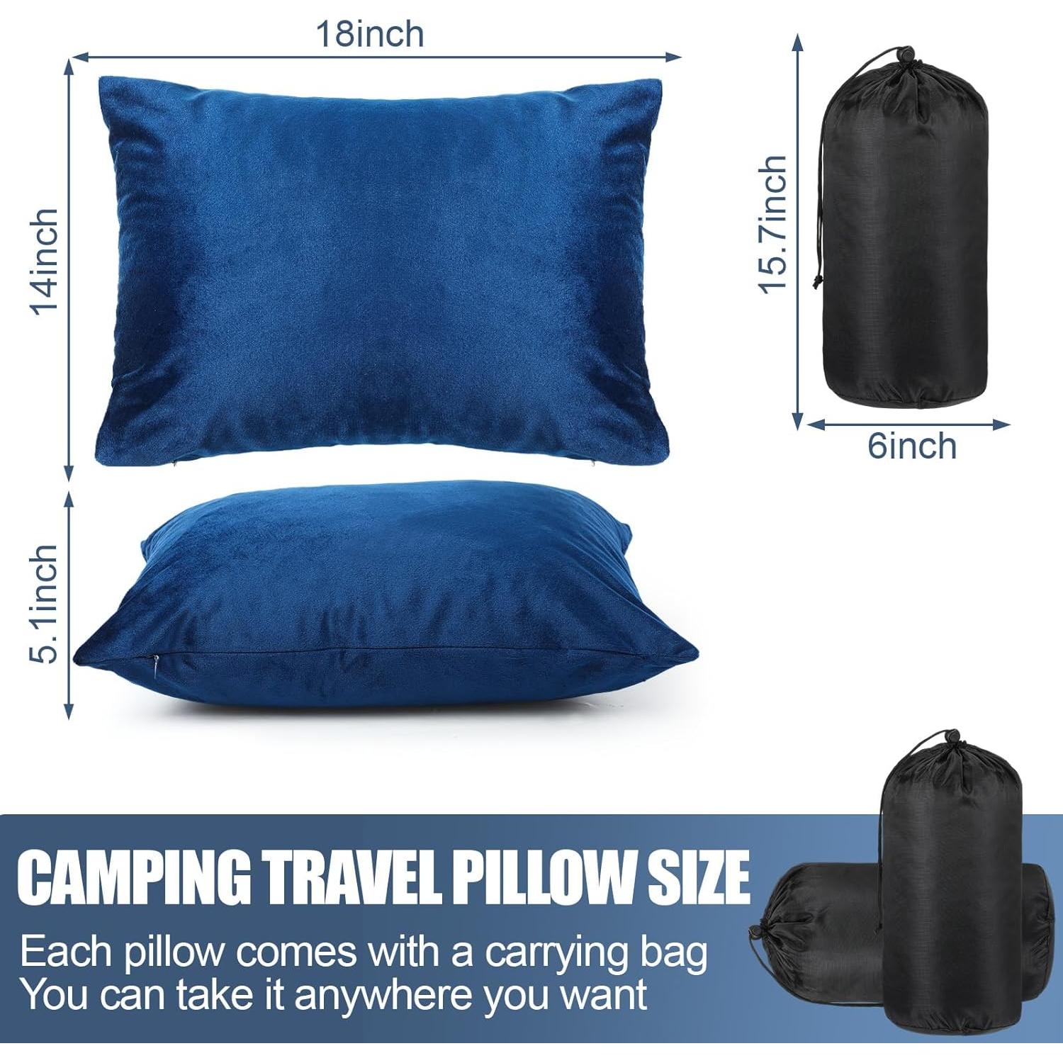 Juego de 2 Almohadas de Camping SmoothNovelty Espuma Viscoelástica
