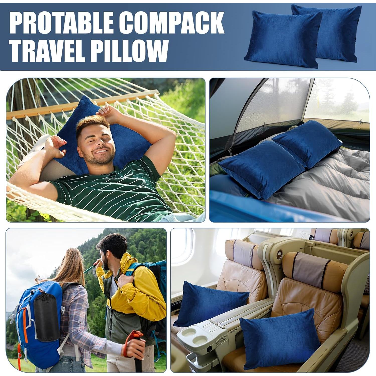 Juego de 2 Almohadas de Camping SmoothNovelty Espuma Viscoelástica