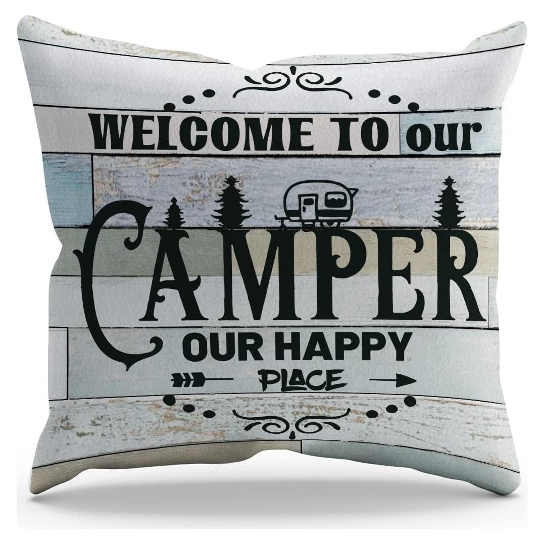 Funda de Cojín Cuadrada BXFAHZJ 45.72x45.72 cm Camping