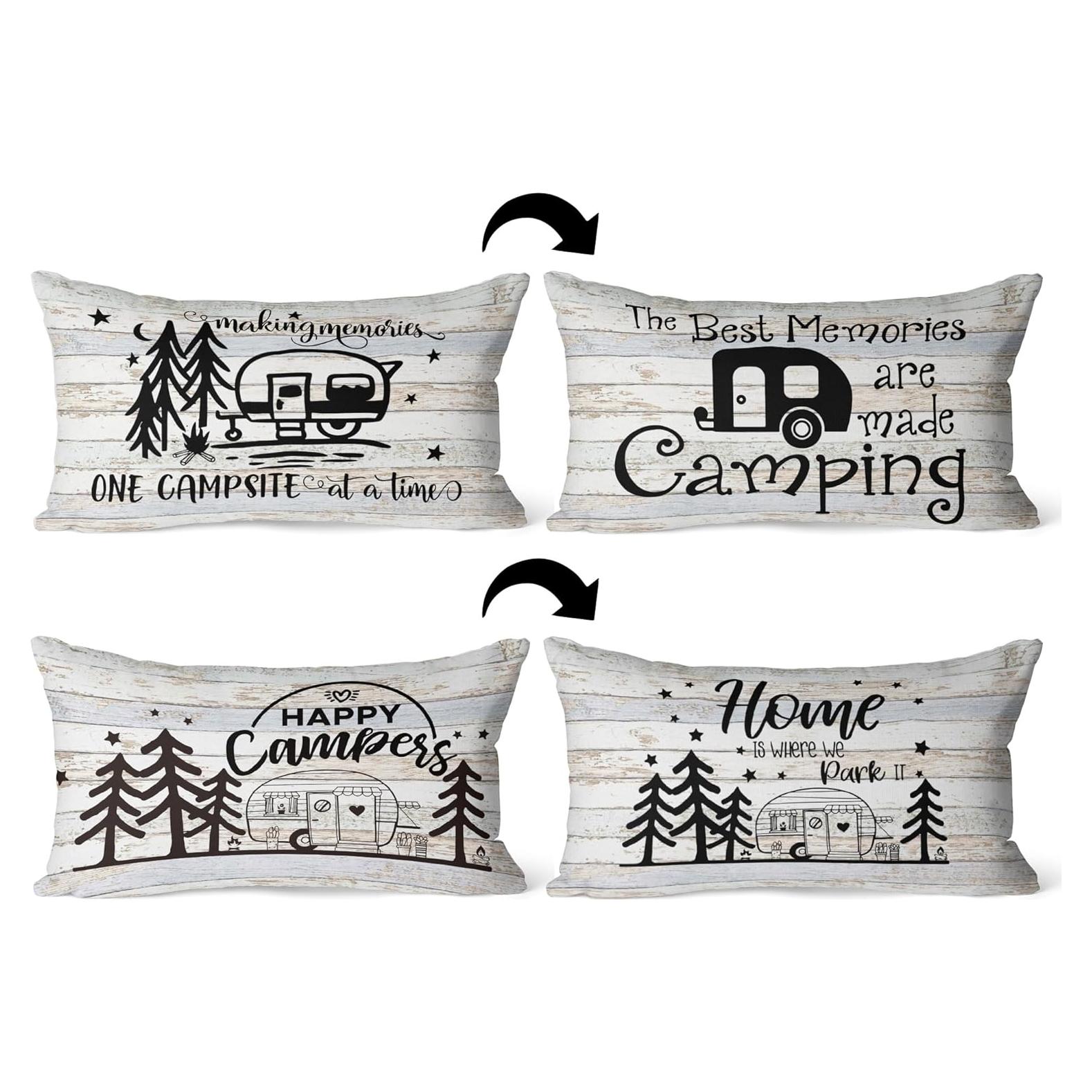 Funda de Cojín Decorativa SiuSue 50.8x30.5 cm Camping - Juego de 2