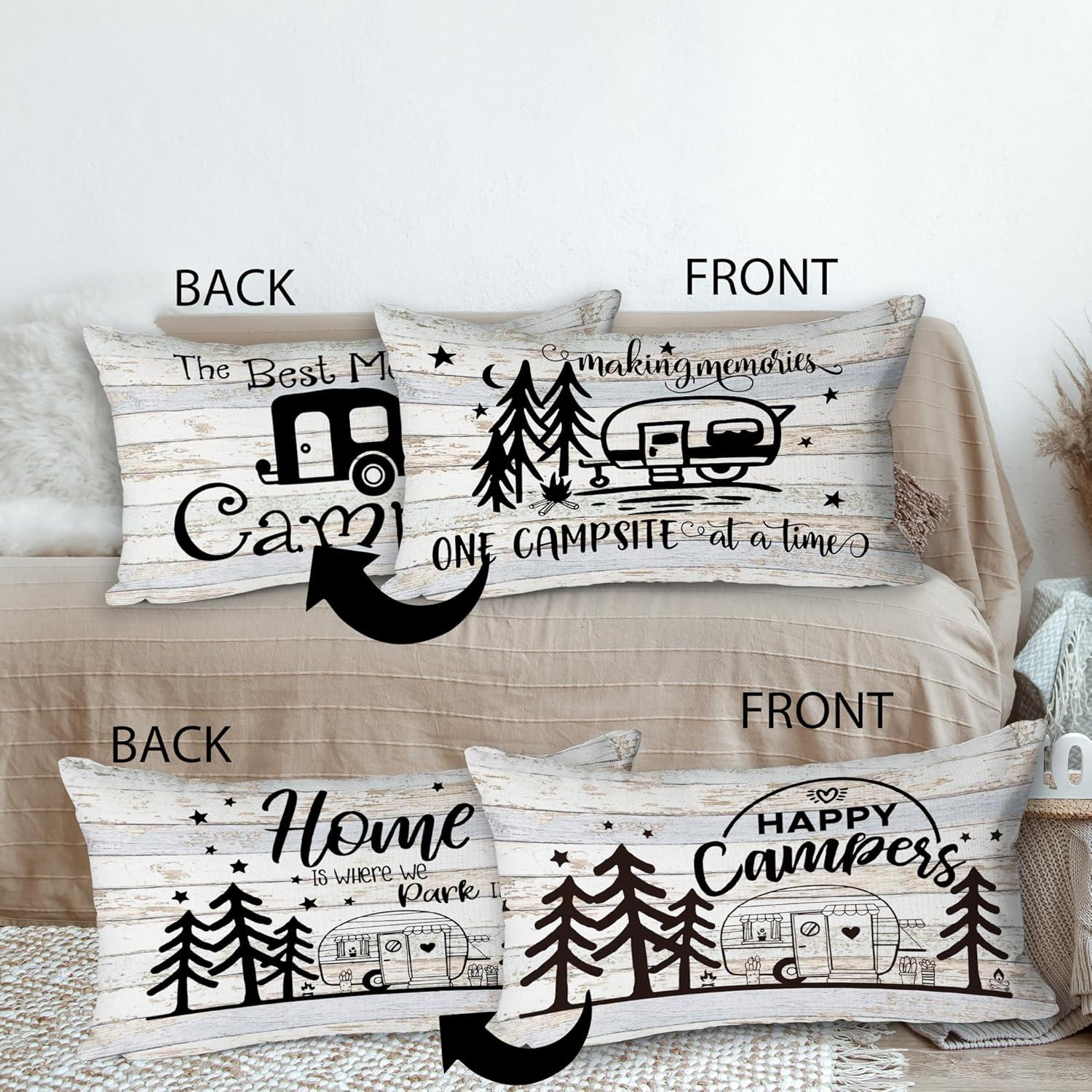 Funda de Cojín Decorativa SiuSue 50.8x30.5 cm Camping - Juego de 2