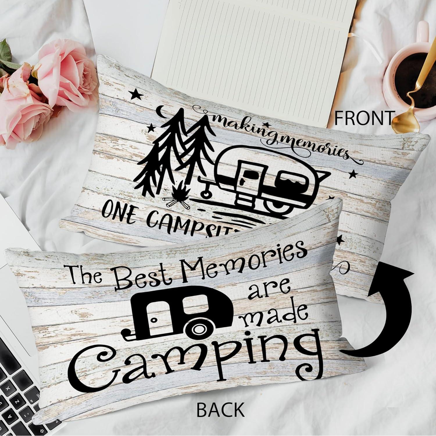 Funda de Cojín Decorativa SiuSue 50.8x30.5 cm Camping - Juego de 2