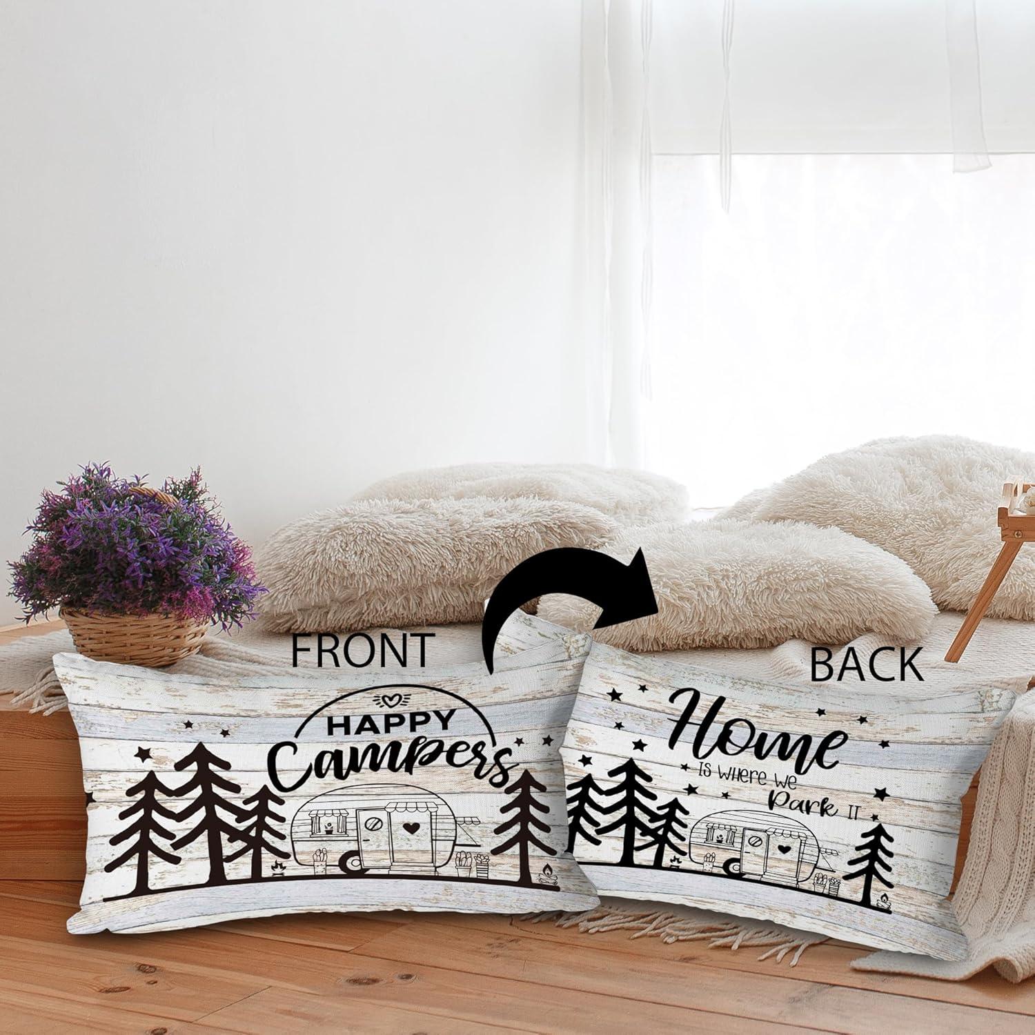 Funda de Cojín Decorativa SiuSue 50.8x30.5 cm Camping - Juego de 2