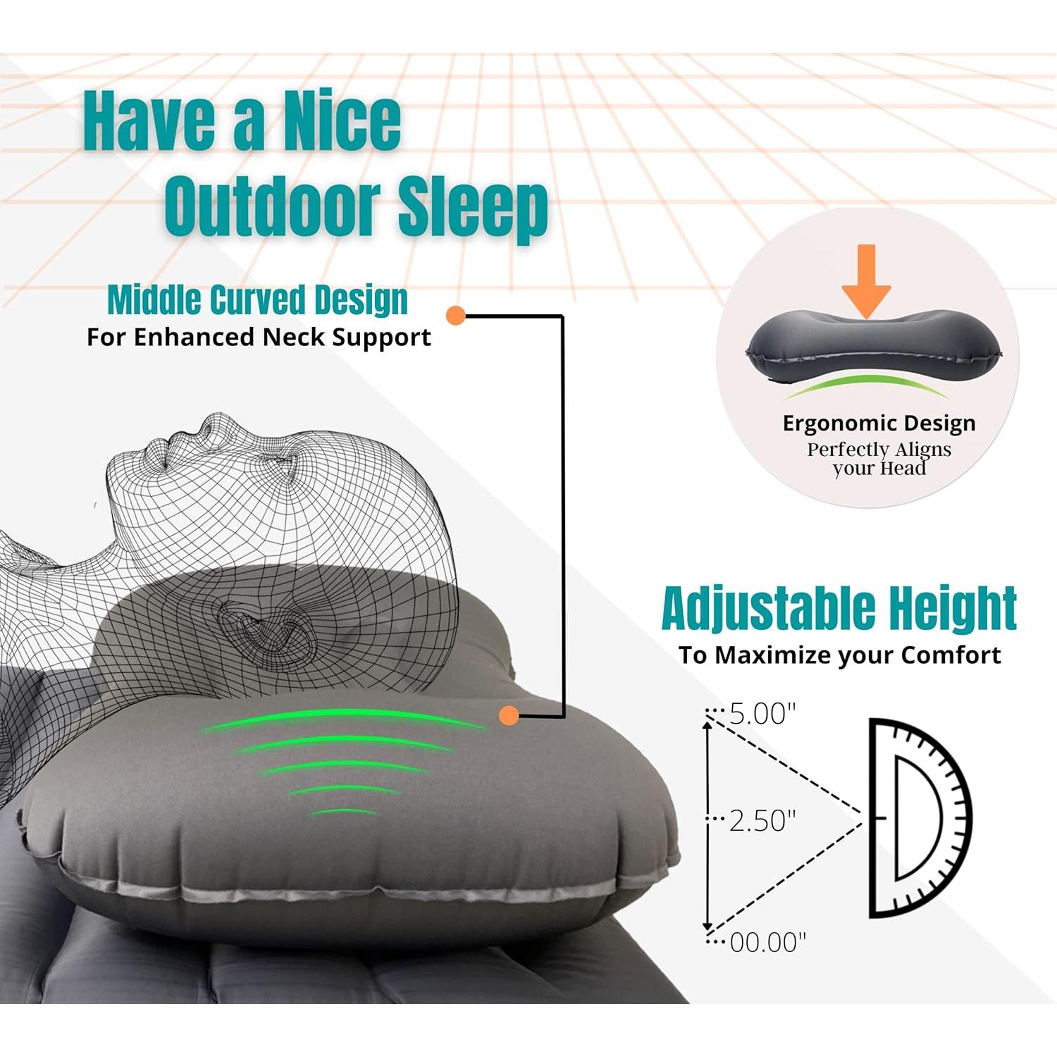 Almohadas Inflables CAMPWAY MIRI 2 Unidades para Camping