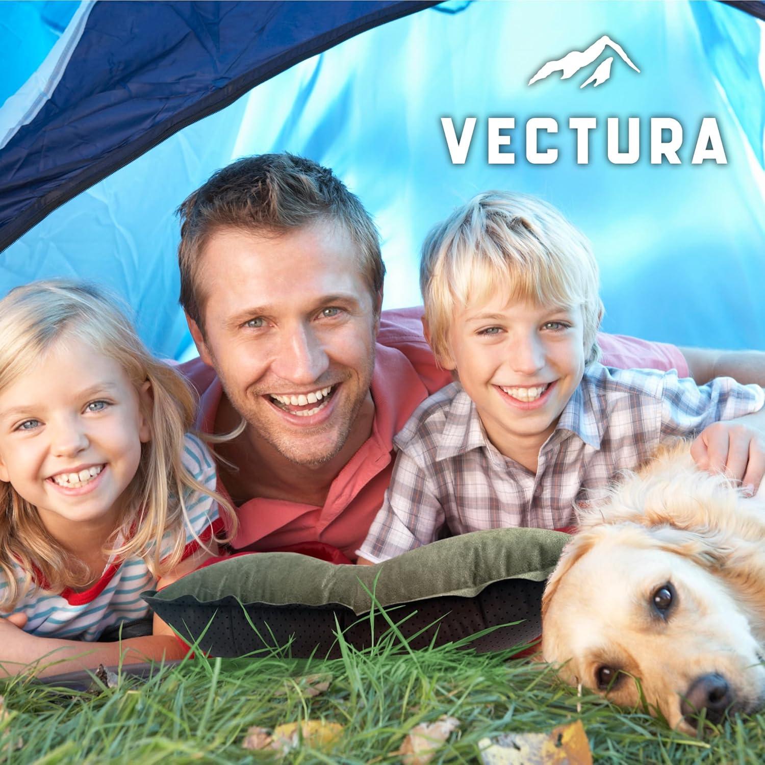 Almohada de Camping Autoinflable Vectura Verde Oliva 45x30cm