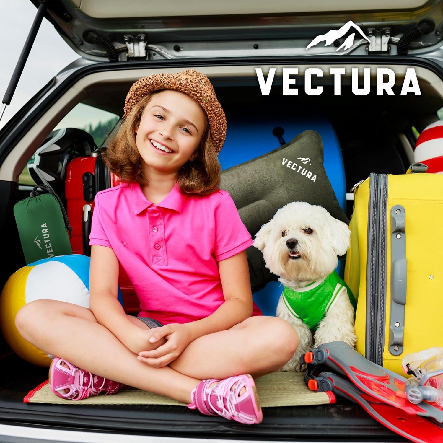 Almohada de Camping Autoinflable Vectura Verde Oliva 45x30cm