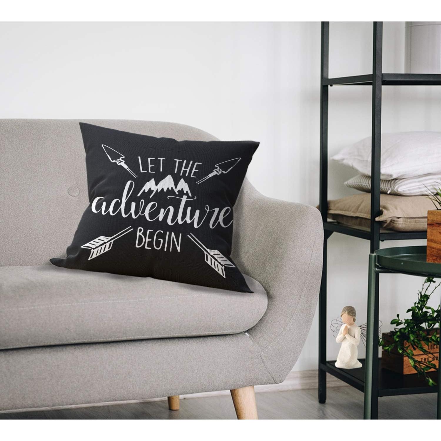 Funda de Almohada Decorativa Mancheng-zi 45x45 cm Beige