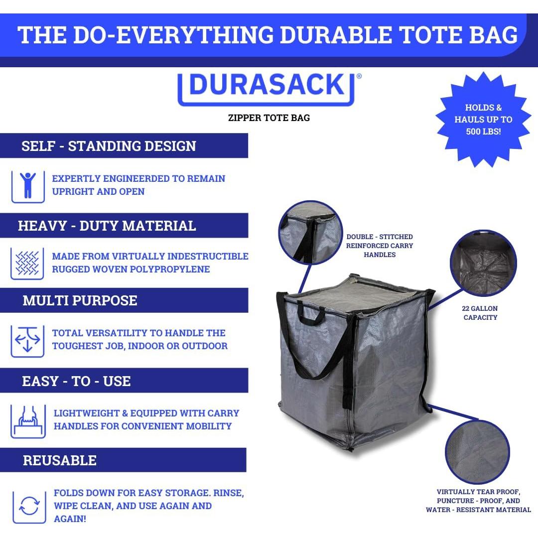 Bolsa de Almacenamiento DuraSack 22 Galones Gris Resistente