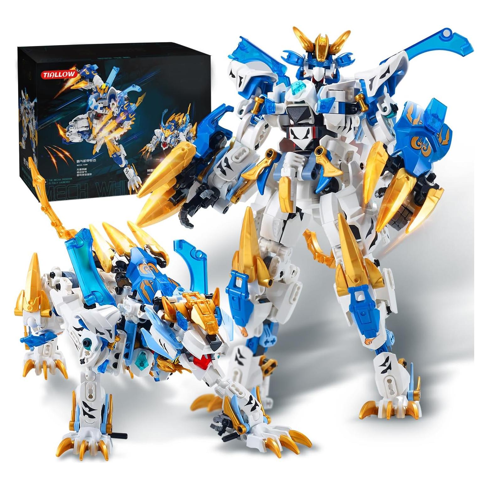 Bloques de Construcción Mech NEW JIAQI Tigre Blanco 515 Piezas