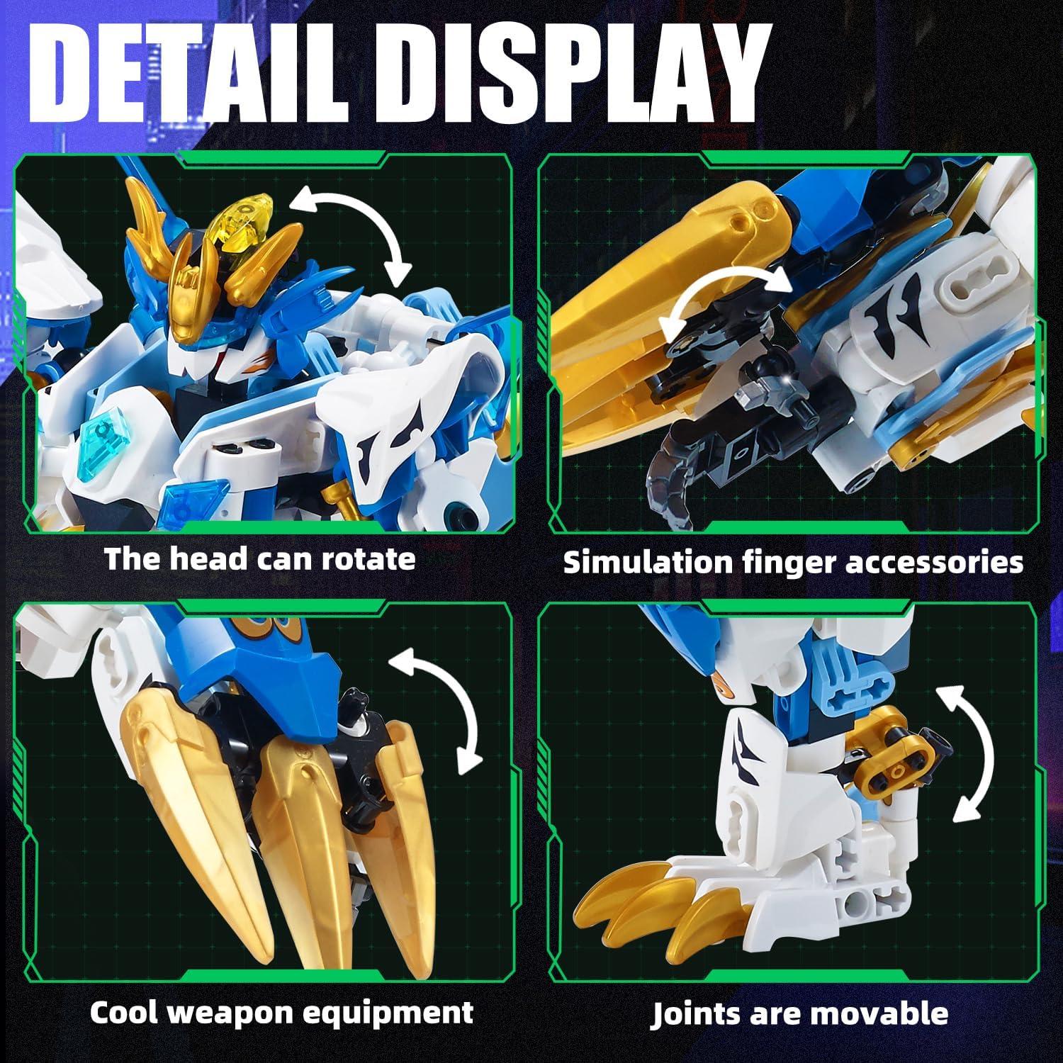 Bloques de Construcción Mech NEW JIAQI Tigre Blanco 515 Piezas