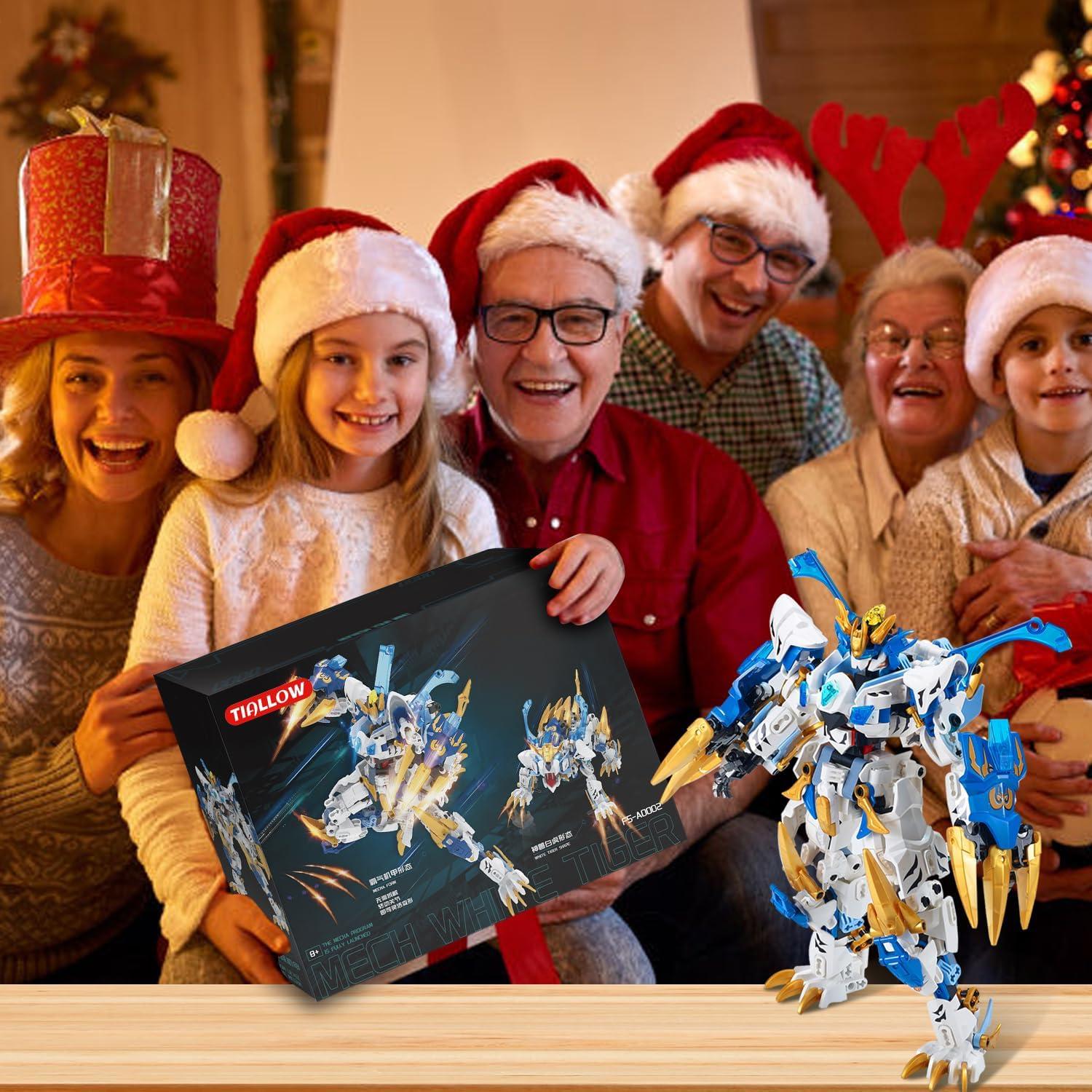 Bloques de Construcción Mech NEW JIAQI Tigre Blanco 515 Piezas