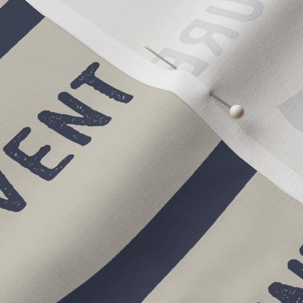 Tela de Algodón Spoonflower Aventura Azul Beige 53x46 cm