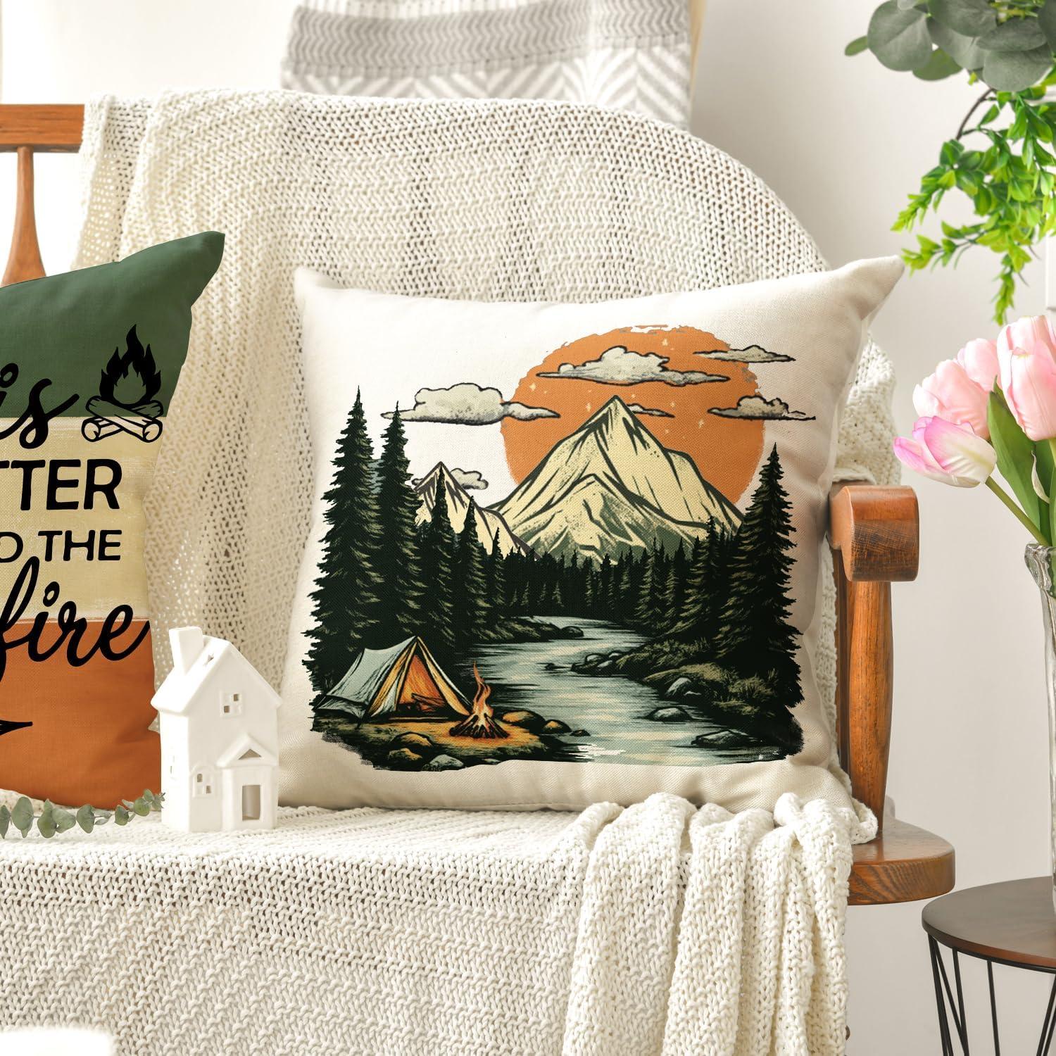 Funda de Almohada Cuadrada AVOIN colorlife 45.72 cm Juego de 4