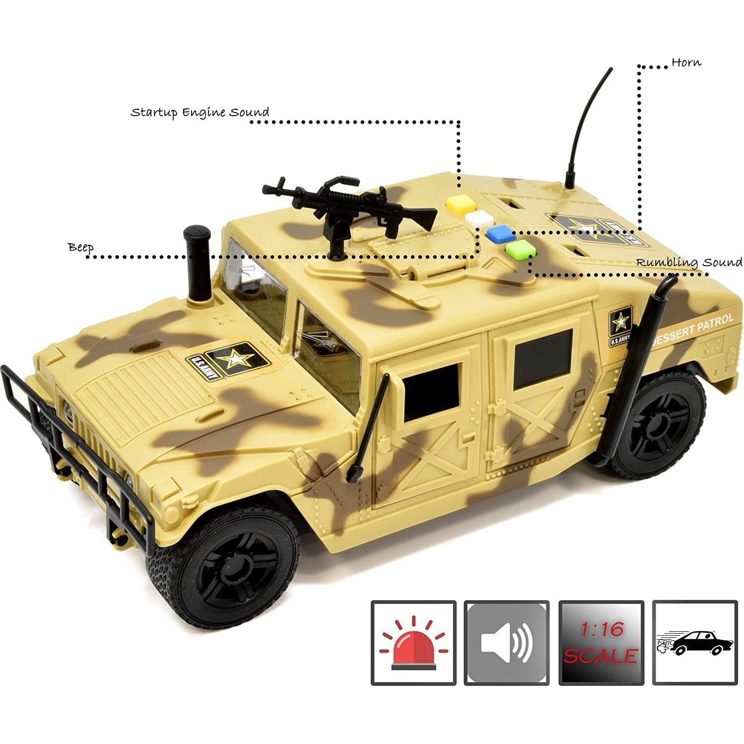 Juguete Militar Lollipop Humvee 1:16 con Luz y Sonido