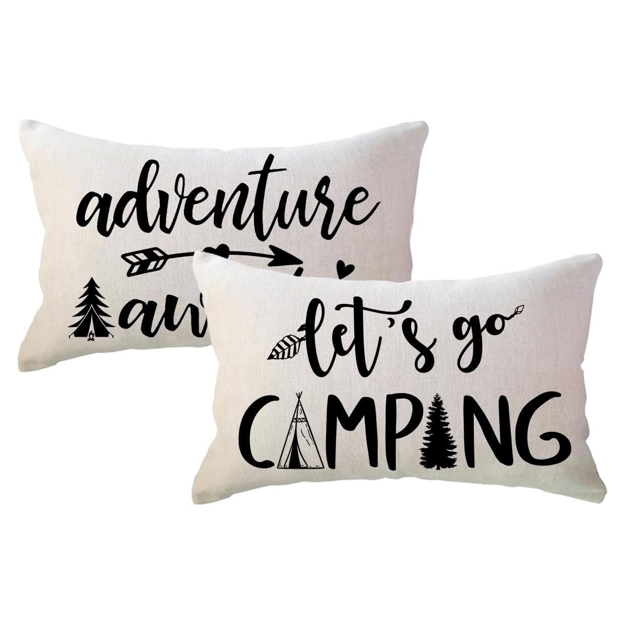 Funda Almohada Decorativa Camping ULOVEYOURSELF 30x50 cm 2Pack Beige