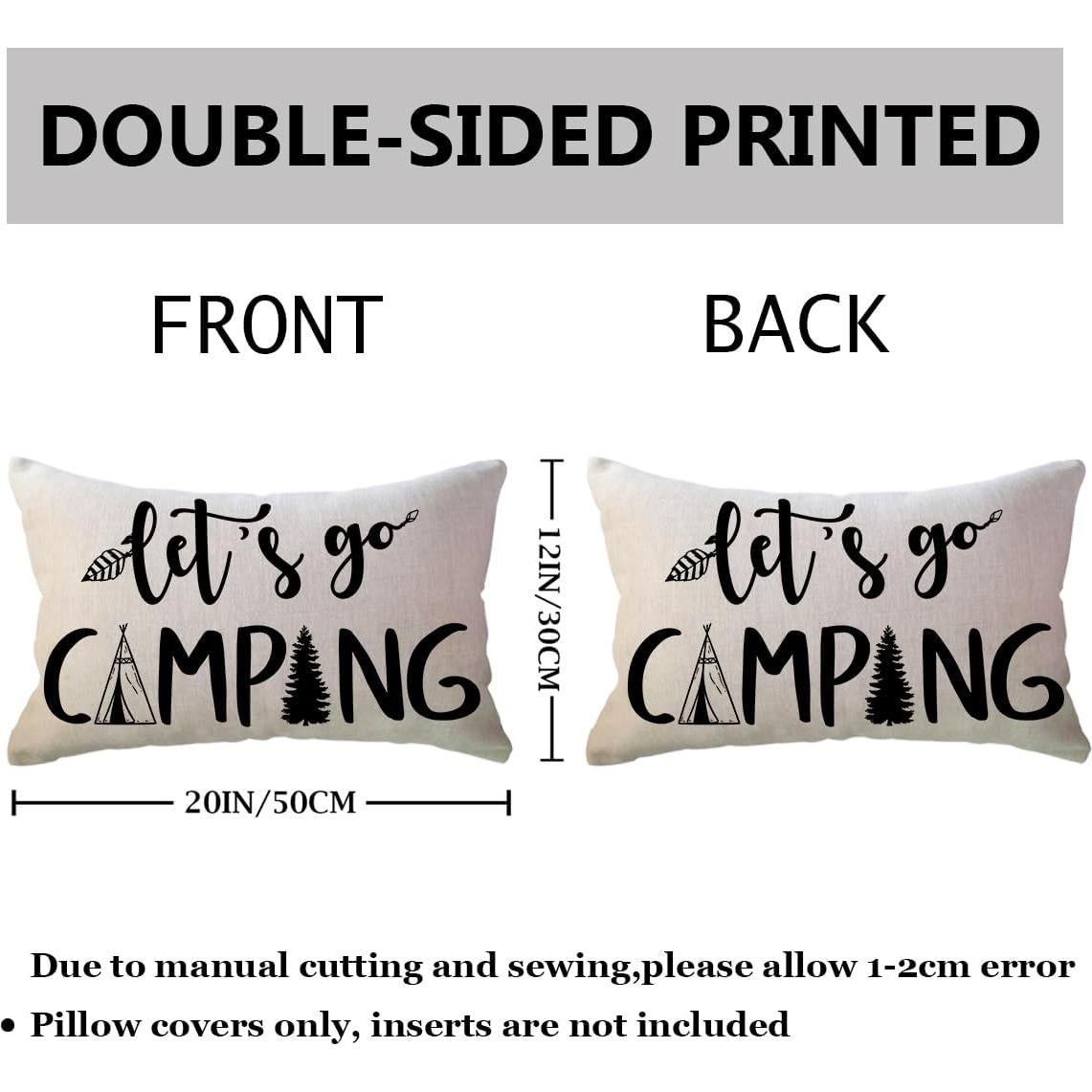 Funda Almohada Decorativa Camping ULOVEYOURSELF 30x50 cm 2Pack Beige