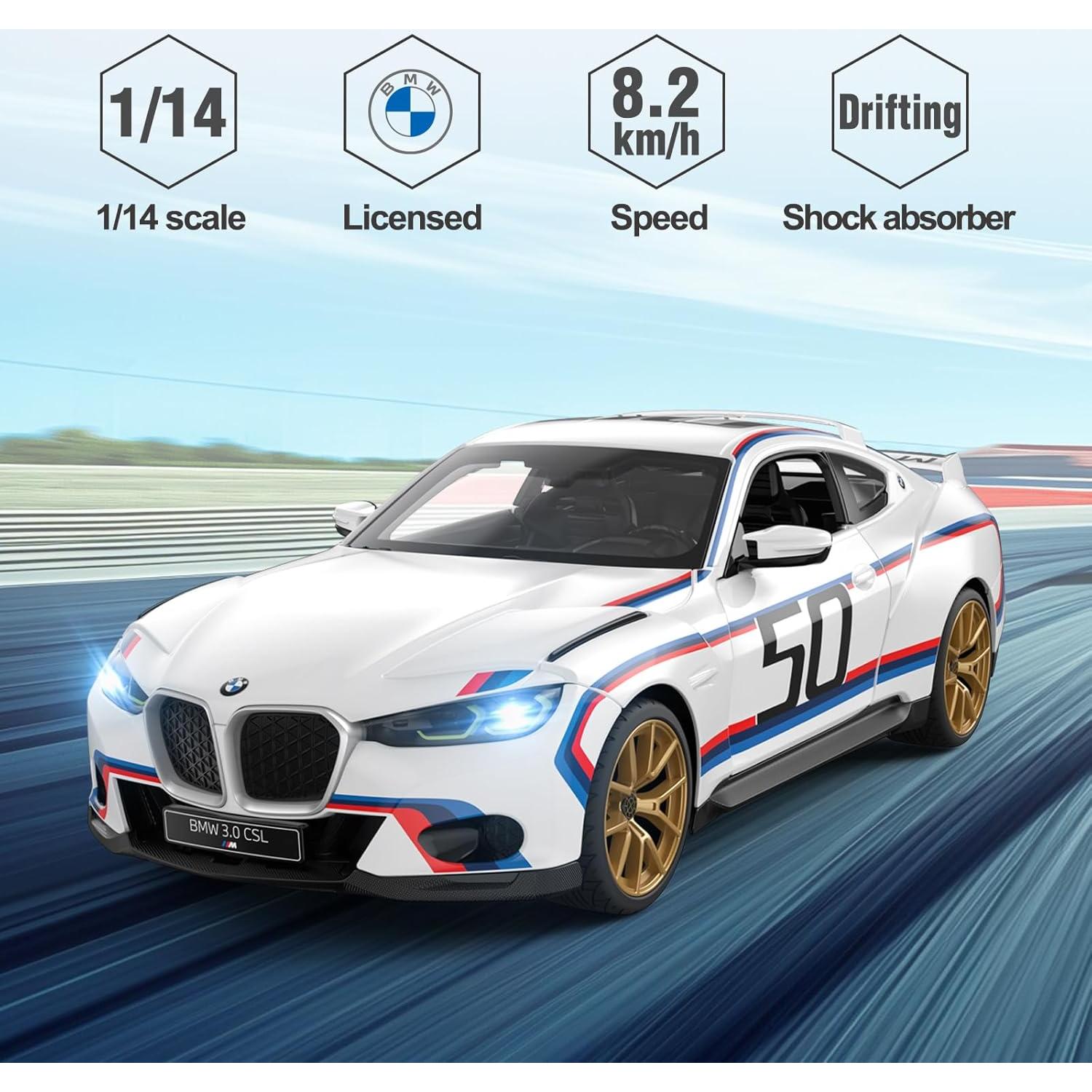Coche RC Rastar BMW 3.0 CSL 1:14 Control Remoto Blanco
