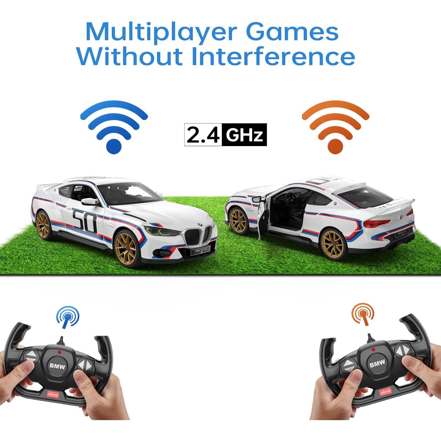 Coche RC Rastar BMW 3.0 CSL 1:14 Control Remoto Blanco