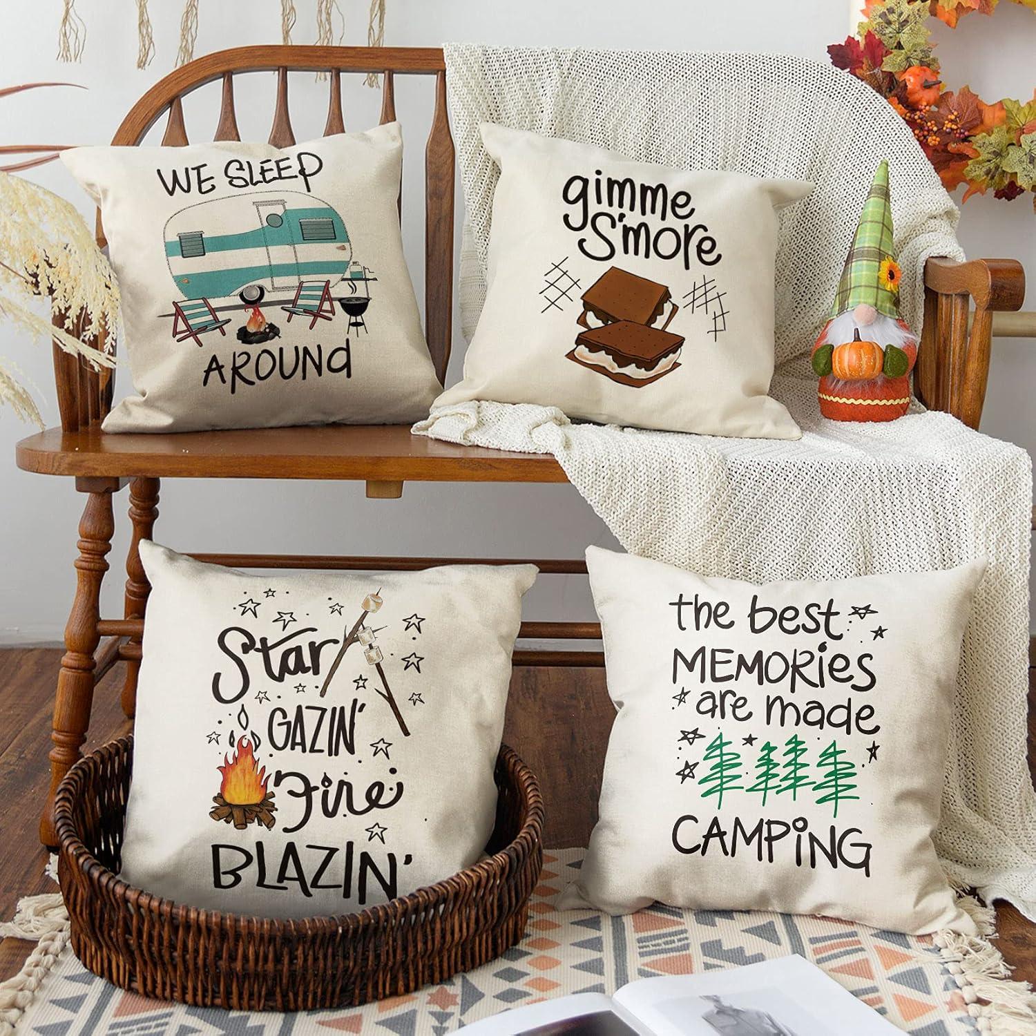 Funda de Cojín Decorativa AVOIN colorlife 45x45 cm Juego de 4