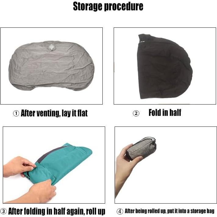 Almohada Inflable de Camping KVNTOOLS - Compacta y Ergonómica 2pcs