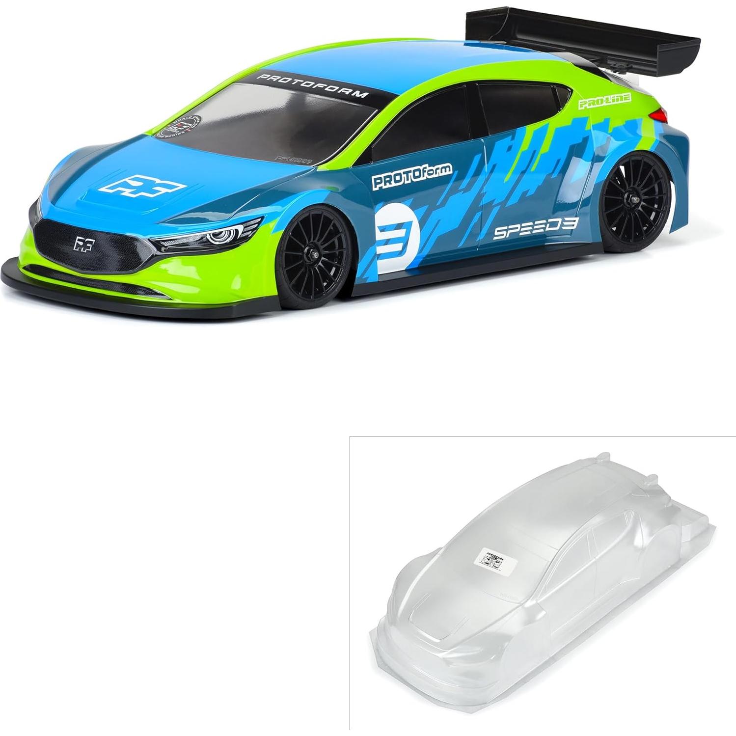 Protoform 1/10 Speed3 Clear Body for 190mm FWD TC, PRM158925