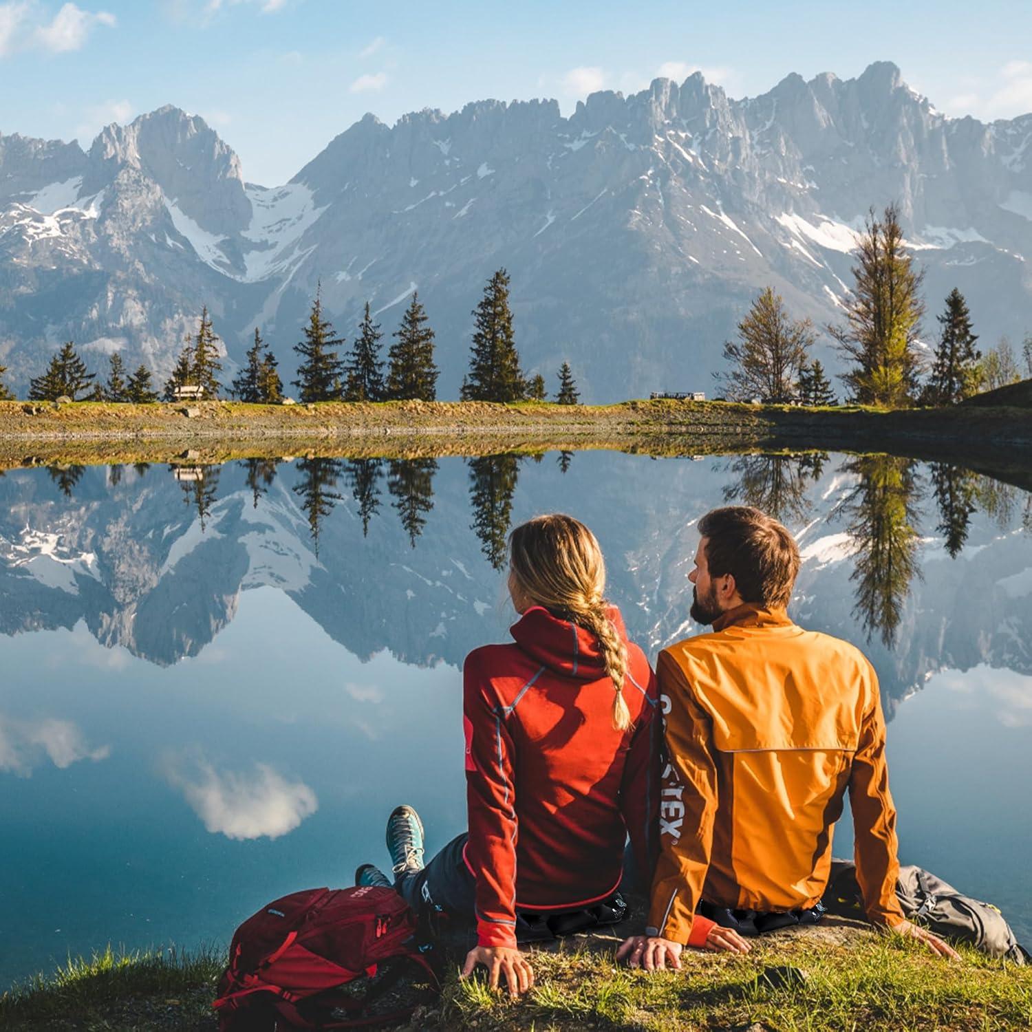 Cojín de Asiento Inflable YEEKORO Negro 42x33cm Impermeable