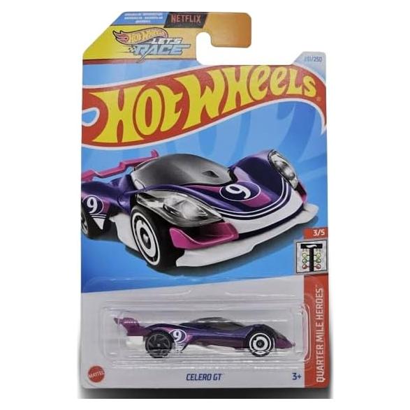 Hot Wheels Celero GT Rosa/Púrpura Héroes del Cuarto de Milla