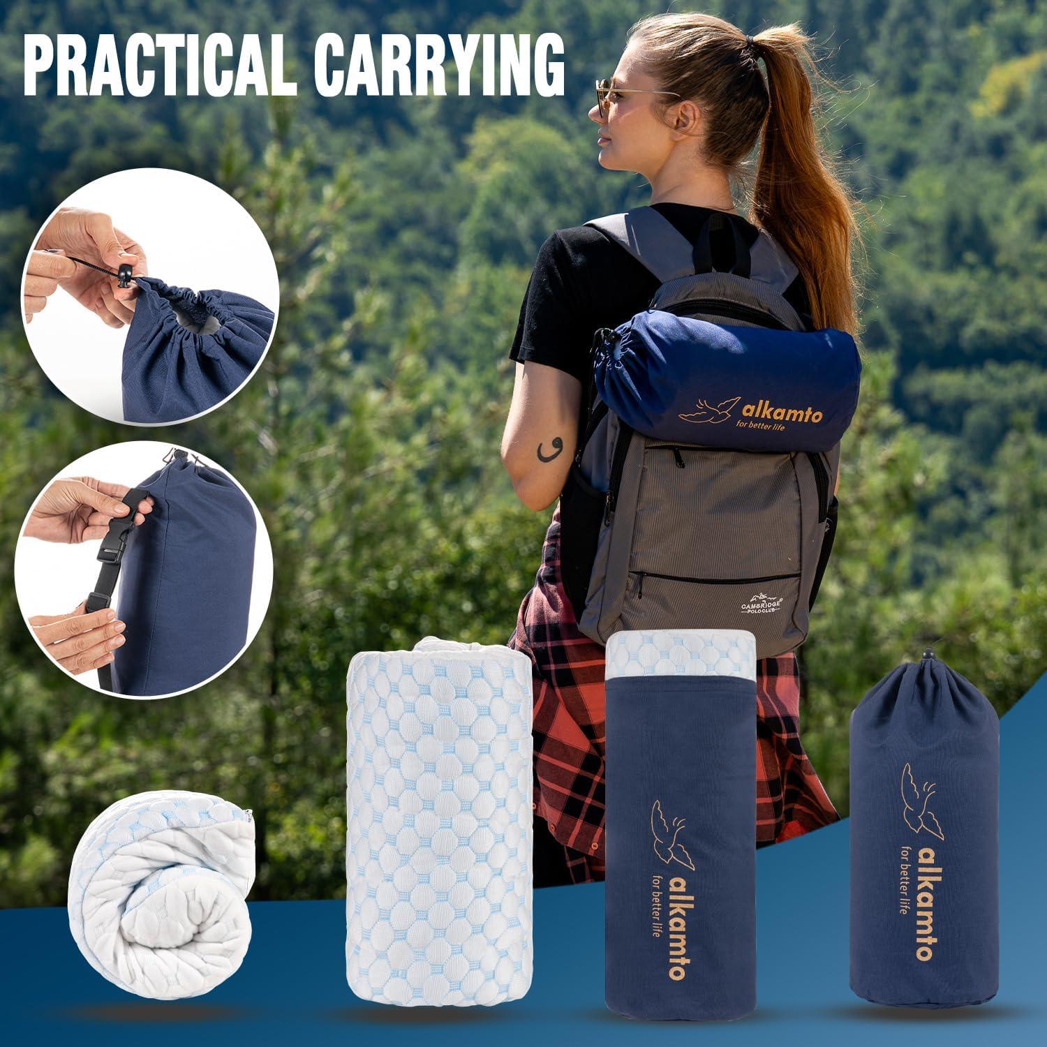 Almohada de Viaje Alkamto Espuma de Memoria Refrigerante 49.8x30cm