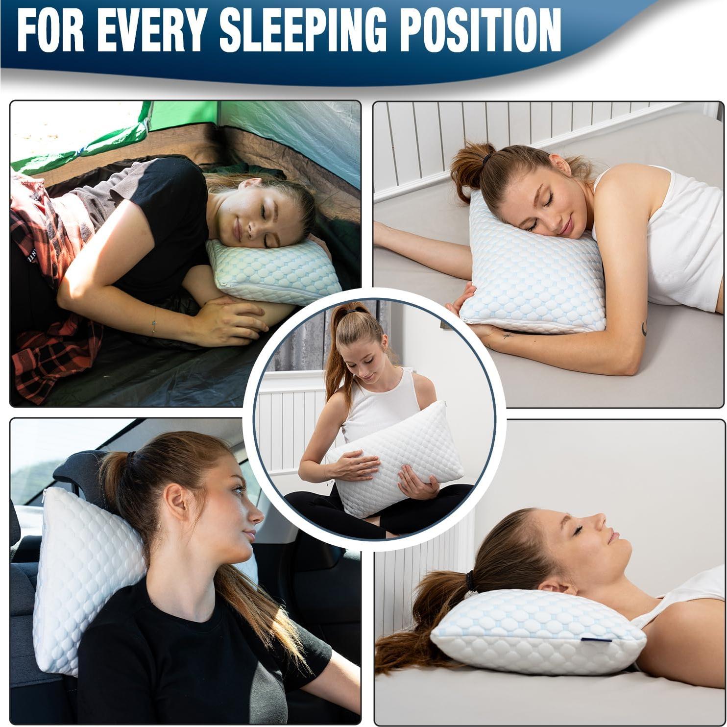 Almohada de Viaje Alkamto Espuma de Memoria Refrigerante 49.8x30cm